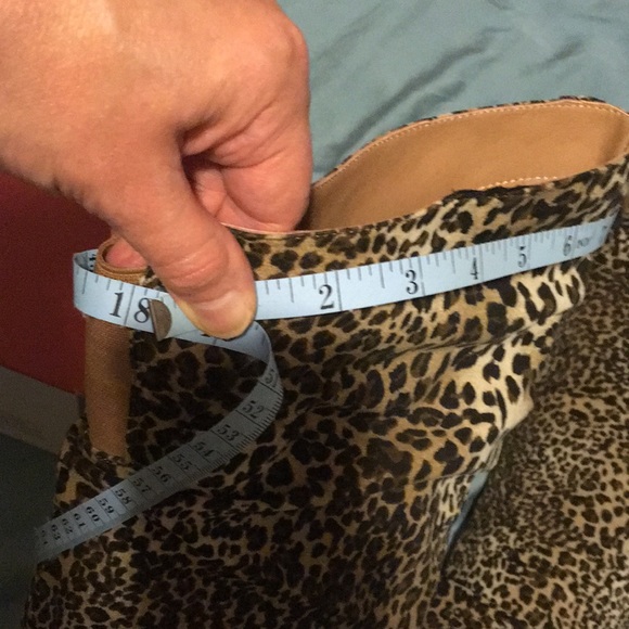 Over the Knee Suede Leopard Slouch Boots Size 8 Nature Breeze - Picture 6 of 9